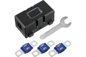 Tixlux Fusible Midi, 3 piezas Fusibles midi de 100 A 1 pieza Portafusibles ANS 1 pieza Llave 12 V-58 V Fusible midi de alta corriente para automóvil, camión, SUV, RV