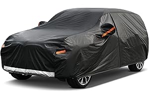 GUNHYI 7 Couches Bache Voiture Exterieur Respirante Étanche,Contre Pluie Soleil Poussière Universel pour SUV(460-485 cm) pour DS 7, Mercedes GLC, Renault Koleos, BMW X3, Ford Kuga, Toyota RAV4 etc.
