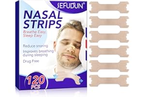 IFUDOIT 120 pezzi Cerotti Nasali per Respirazione 66 mm x 19 mm, Grandi Cerotti Nasali Antirussamento, Allevia Istantaneamente la Congestione Nasale, Aiuta a Ridurre il Russare, Migliora il Sonno