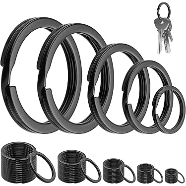 220-teilig Metall Ringe Set - 110 Schlüsselanhängerringe & 110 Offene Binderinge 25mm | Für Schmuck & Basteln