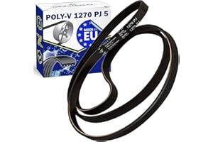 Keilriemen Waschmaschine Poly-V 1270 PJ 5 mit dem Originalcode C00142181 C00027206 für Indesit für Ariston 482000026103 für Whirlpool - MADE IN EU - Garantie 10 Jahre - MONTERAL