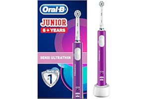 Oral-B Spazzolino Elettrico, Sensi UltraThin, Setole Morbide, con Timer di Spazzolamento, 1 Testina, Batteria Litio, dai 6 anni, Idea Regalo, Viola