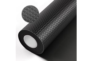 MEYUXG Schubladenmatte 45x500cm Eva Antirutschmatte Schubladen, Nicht Klebende Antirutschmatte Küche Kühlschrankmatten Für Küchenschränke, Kühlschränke und Regale (Schwarz)