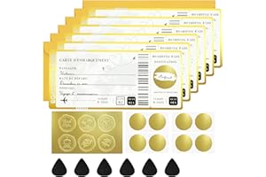 TEYOMI 6 Cartes à gratter pour billets de voyage avec enveloppes,carte d'embarquement à gratter personnalisée, emballage cadeau de voyage,billet surprise à gratter et à révéler pour anniversaire,petite amie