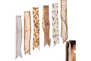 Aribliseza hårsjal, 6 stycken, boho silkeshalsdukar för kvinnor, satinhalsdukar för hår, hals, handled och väskor, eleganta h