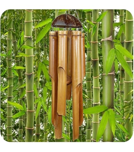 XXL 100cm Windspiel Wind Spiel 12 Bambus Rhren Klangspiel Guter  beruhigender Klang : Amazon.de: Spielzeug
