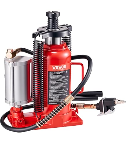 Produktbild von 20-Tonnen Hydraulik- & Pneumatik-Stempelwagenheber – Hub 260–510 Mm, Kompakter Flaschenheber Aus Stahl, Wahlweise Pneumatisch Oder Manuell Für Werkstatt & Garage
