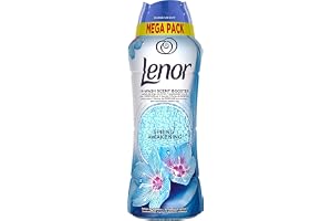 Lenor Tvättmaskin, doftande pärlor tvättmaskin, 570 g, parfymförstärkare, storstorlek, 100 % återvunnen plast