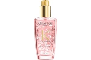 KERASTASE KÉRASTASE Elixir Ultime - L'Huile Rose - Huile Capillaire Sublimatrice de Brillance - Nourrit & Protège - 4 Huiles Précieuses & Extrait de Thé Impérial - Cheveux Colorés - Secs & Ternes - 100 ml
