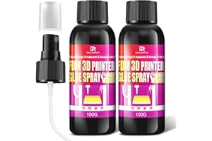 DECORROM 3D Printer Glue Spray, 200ml Enhanced Version 3D Printer Adhesive for Pla, Abs, Petg, Reduces Warping & No Residue 3D Printing Glue, for Various 3D Printing Bed Adhesive, 3D Printer Accessories