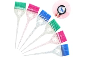 TIESOME Set di 6 pennelli per tinture per capelli, applicatore di precisione, per colorare e acconciare, per uso domestico e professionale, strumenti per parrucchieri