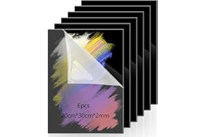 XIAOWANWAN 6 Stück Acrylplatte Schwarz 2mm,A4 Acrylglas Platte,Beliebig Zuschneidbare Acrylplatten Werden für Fotorahmen,Schilder,Acrylscheiben Rund,Malerei,DIY Tischnummern