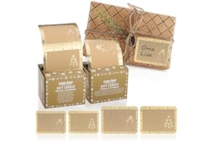 com-four® 60x Autocollants pour Cadeaux de Noël Jusqu à 8 cm - Autocollants dorés pour l étiquetage des Cadeaux - étiquettes Cadeaux avec Motifs de Noël - Autocollants (060 - Autocollant Marron)