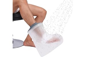COMFYTHERA Waterproof Foot Cast Cover for Shower Ankle Wound Protector Bath Adult Watertight Cast Bag Showering for Surgery Foot, Ankle, Burns Reusable