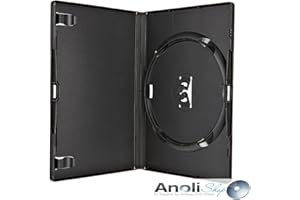 Amaray - Custodie per CD / DVD, semplici, 14 mm, colore: Nero (Confezione da 25)