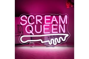ineonlife Scream Queen Neon, Scritte Neon per la Decorazione Della Parete,Scritta Led per la Camera Delle Ragazze,Camera da Letto,Partito,Camera di Bellezza