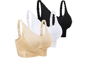 iClosam Reggiseno Senza Ferretto, Reggiseno Bra Donna Push up con Imbottito Rimovibili M-3XL