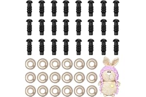 Artibetter Safety Eyes with Washers 5MM Plastic Eyes Gasket Doll Making Supplies for Bear Plush Toy Animals Puppet DIY Craft(100PCS Eyes,100pcs Gasket)