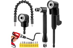 NVIYAM 14 Piezas Adaptador de Destornillador Angular Set,Extensor Flexible,Destornillador Angular Flexible,105 °Adaptador Atornillador Flexible,Accesorio Taladro Angulo,Taladro Pequeño