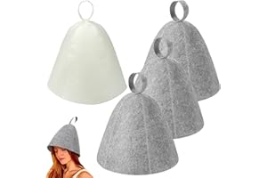CELIODD 4Pcs Sauna Hut Sauna Mütze Saunahut Herren Saunahut Damen Saunamütze Herren Sauna Hat Sauna Hat Saunahut Filz Filzhut Sauna Komfortabel Atmungsaktiver Kopfschutz Geeignet für Sauna Spa Badezimmer