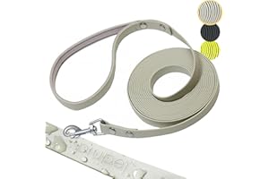 PiuPet® Longe pour Chien | Laisse Hydrofuge I Remorquage I Grand Chien | Longe 5m I 10m I 20m | Gris