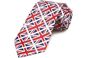 Rosiika Union Jack Tie - British Union Jack Flag Necktie - King's Coronation Neck Tie Bow Tie
