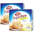 Tiffany Sugar Free Lemon Cream Sandwich Biscuits (Pack of 2, 162g) | Healthy Snacks for Diebetic | Sweetened With Splenda