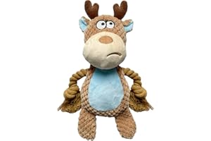 YUREMEEY Jouets pour Chiens, Jouets à Couinement pour Chiens, Jouets pour Chiens en Peluche, Jouet à Mâcher Rembourré, pour Chiot, Chiens de Petite et Moyenne Taille, Élan