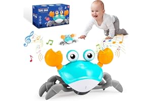 EUCOCO Spielzeug ab 3 4 Jahr Junge Mädchen, Krabbe Baby Spielzeug ab 3 4 Jahr Mädchen Junge Krabbelnde Krabbe Geschenke Für Kinder Spiele ab 3 4 Jahren Lernspielzeug für Kinder Tummy Time Toys