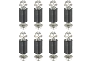 PATIKIL M4 10 x 15 mm gummi-isoleringsfästen, 8 st gummidnitar stötdämpare vibrationsdämpande fästen med låsmuttrar för motor