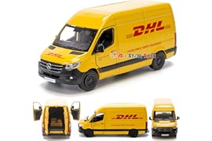 KiNSFUN DHL Mercedes-Benz Sprinter 1:46 Scala 5" Die Cast Metal Modello Cargo Van