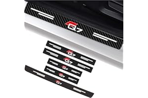 MIVPD 5 Stück Auto Einstiegsleisten Schutz Schutzfolie für A3 RS3 A4 A5 A6 A7 RS7 Q3 Q5 Q7 Ladekantenschutz Türschweller Auto Tür Schritt Lackschutzfolie Kohlefaser Kantenschutz Kratzfest Aufkleber