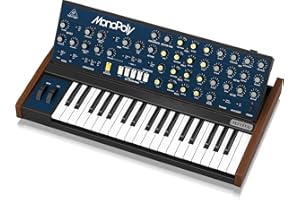 Behringer MONOPOLY Analoger 4-stimmiger polyphoner Synthesizer mit 37 Tasten in voller Größe, 4 VCOs, VCF, 2 LFOs, 2 Hüllkurven, Sync- und Cross-Modulation und Arpeggiator