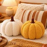 Pumpkin Decoration, 2 Halloween Decorations, 3D Pumpkin Cushion, 23 cm