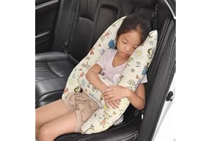 XGOPTS Kids Travel Pillow Car Seat Travel Pillow Rest Pillow Childrens Soft Headrest Pillow Universal Car Seat Belt Cushion for Adults, Children, Kids Car Seat Airplane Train Pushchair Stroller