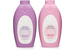 Zopper Talc-Free Body Powder 250g Rose & Lavender Delicate Scents for Silky Smooth Skin Vegan, Moisture-Absorbing Formula for Softness & Freshness