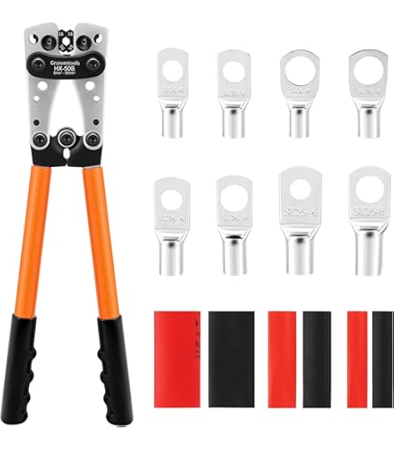 Crimpatrice Idraulica KATSU 12T Con 8 Filiere - Pinza Per Cavi Elettrici 10-120mm², Per Rame E Alluminio - Foto 8