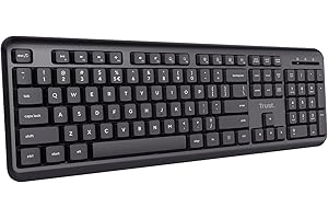 Trust ODY Clavier sans Fil Silencieux AZERTY Français, Résistant aux Éclaboussures, Récepteur USB, RF 2.4GHz, 13 Touches de R