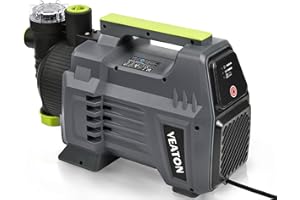 VEATON 1200W Automatic Garden Booster Pump with Integrated Prefilter, 4500L/H, Lift 46M, Portable Shallow Well Jet Water Transfer Draining Pump for Home Garden Lawn Sprinkler Irrigation