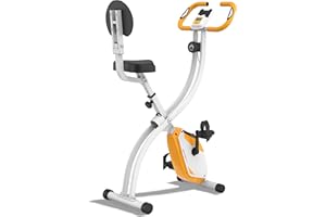 Ultrasport F-Bike Cyclette da Casa Pieghevole I Cyclette Pieghevole da Casa fino a 130 KG con Sella Extra Confortevole, LCD Display e Sensori delle Pulsazioni, Cyclette da Camera
