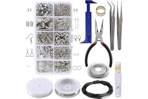 VARUN ManYee - Kit de fabricación de joyas, kit de reparación de joyas, kit (plata), accesorio de creación de joyas para bricolaje, collares, pendientes, pulseras, colgantes ECT