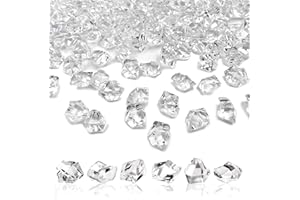 Nurila 200 Stück Glassteine Deko Steine, 14 * 11mm Dekosteine für Vasen, Kristall Deko Diamantene Hochzeit für Vase Füller, Tabelle streuen, Party Gunst, Hochzeit Dekoration, Acryl Kristallsteine