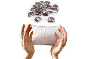 POLLY ONLINE 20 redes para el cabello para mujeres, moño, redes para el cabello invisibles, malla de borde elástico (café)