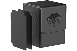 Bheddi Sammelkarten Box für YGO 110 Karten mit 2 Trennfäche-Kartenbox für Spielkarten zum Sammeln und Tauschen - Forbidden One (Schwarz)