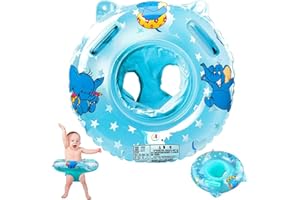 OBOVO Baby Swimming Float, Inflatable Baby Swimming Ring with Seat Baby Float Ring for 3-36 Months Toddlers Kids Children