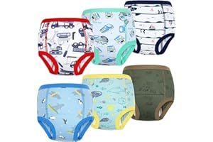 FLYISH DIRECT Töpfchen Trainingshose, 6 Stück Hohle Trainingshose, Atmungsaktiv und Weich Baumwolle Töpfchentraining Trainingshose für Jungen und Mädchen, 110/4T