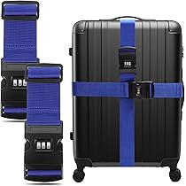 PATIKIL Lot De 4 Sangles De Bagage Avec étiquette Et Boucle De Bagage 198,1 X 5,1 Cm, Lot De 4 Ceintures Réglables Pour Sac D'emballage De Voyage, Fermeture D'identification, Violet