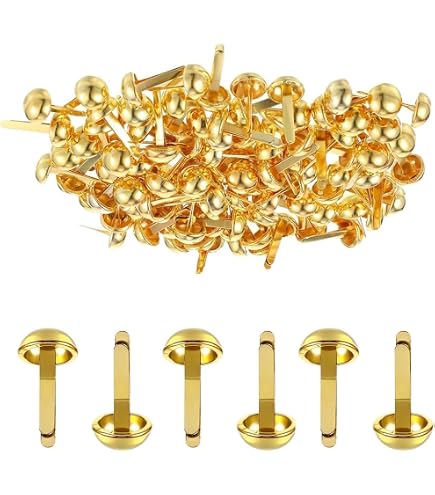 Attaches Parisiennes Dorées - Lot De 100 Pour Scrapbooking | Apli 12mm