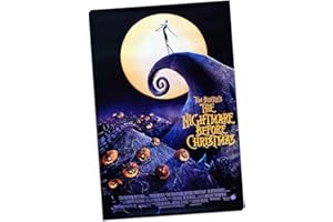 PANTHER PRINT Lienzo decorativo para pared, diseño de calabaza de la pesadilla antes de Navidad, tamaño grande, 76 x 50 cm