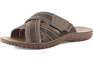inblu Ciabatte Uomo in Ecopelle A Fasce Incrociate con Chiusura Regolabile A Strappo, dal 39 al 46, Sandali